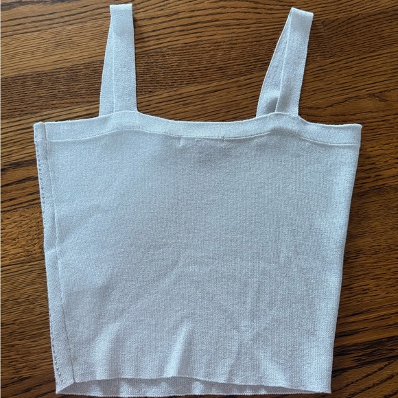 Studio White Rinestone Textured Tank Top - Picture 3 of 3